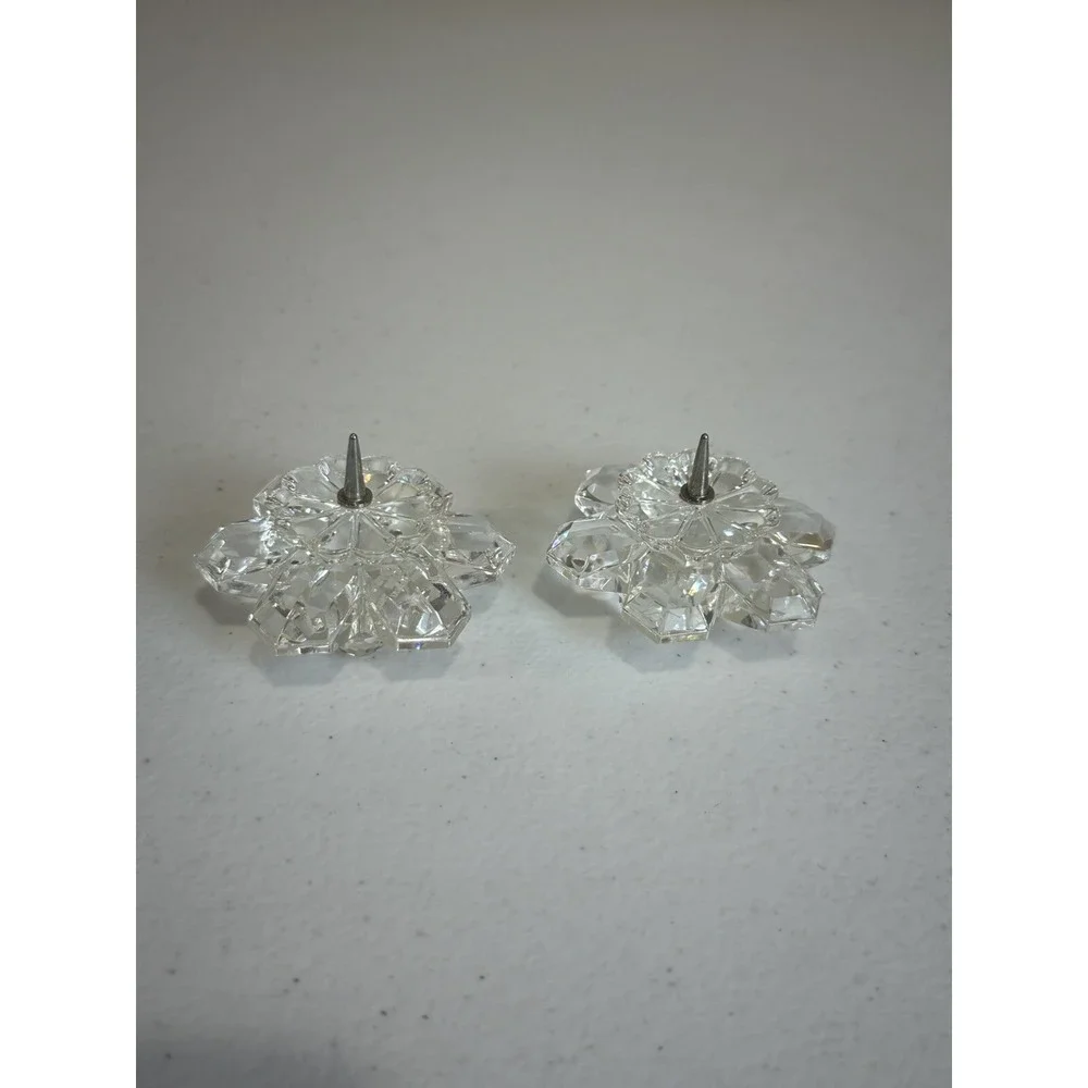 vintage swarovski Pin Top Candelstick‎ Lot Of 2